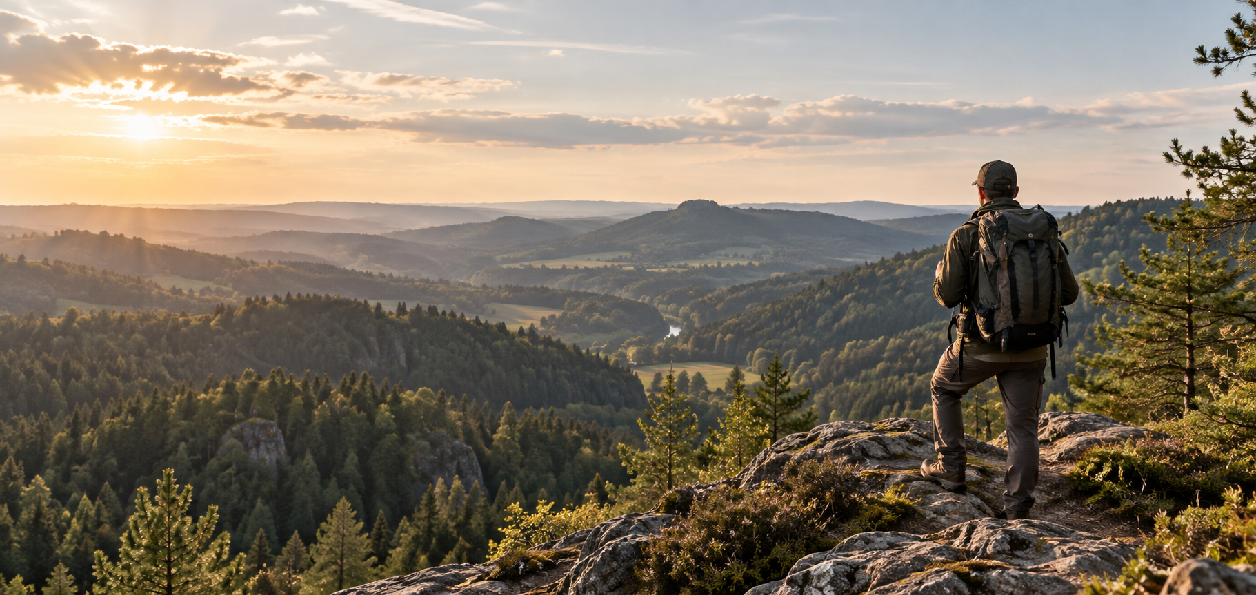Wanderer im Wald